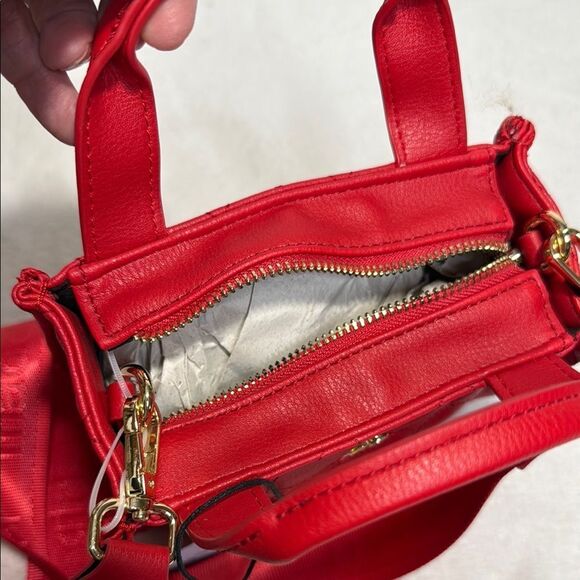 Madden Girl Cherry Hearts Red Quilted Handbag - Picture 6 of 11